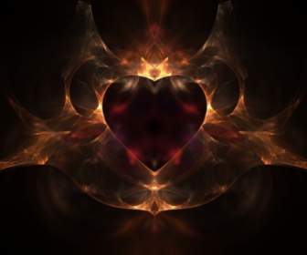 Fire Heart Wallpaper Abstract Other