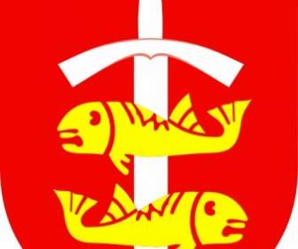 Fisch-Wappen-ClipArt-Grafik