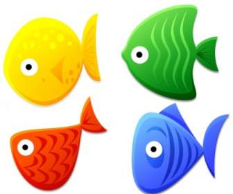 Fisch Spielzeug Symbole Icons Pack