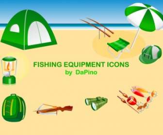 ícones De Equipamentos De Pesca