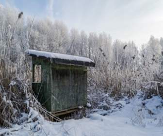 冬季釣魚小屋