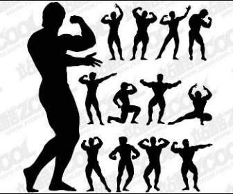 Fitness Person Action Silhouette Vector