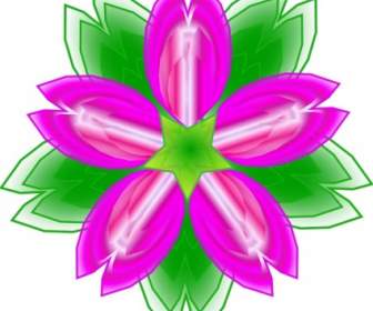 Clip Art De Cinco Flores De Pétalos