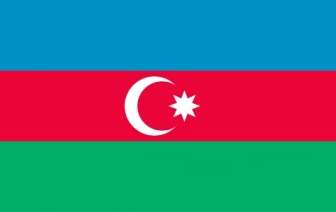 علم أذربيجان قصاصة فنية
