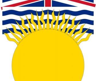 Flaga Kolumbii Brytyjskiej W Kanadzie Clipart