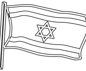 Flaga Izraela Bw
