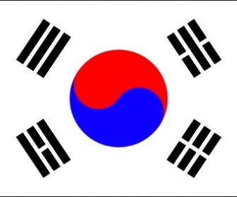 علم كوريا قصاصة فنية