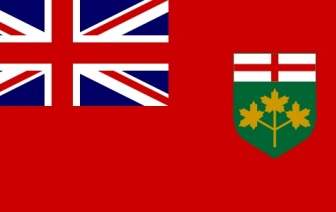オンタリオ州、カナダの旗をクリップアートします。