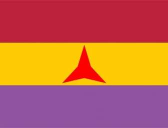 Flagge Der Internationalen Brigaden ClipArt
