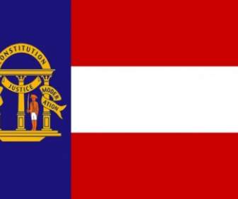 Bandeira Do Estado Da Geórgia Casaco Clip-art