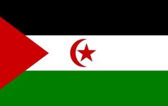 Bandeira Da Arte De Grampo Do Saara Ocidental