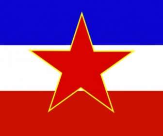 Flagge Jugoslawiens Historische ClipArt
