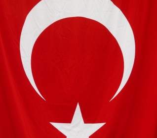 旗のトルコの三日月