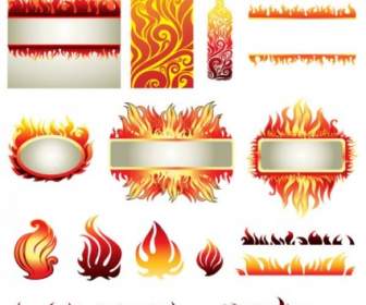 Flame Elements Vector