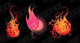 Flame Pattern Vector Modeling Material