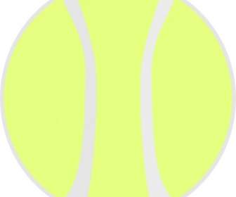 Flach Gelb Tennis Kugel-ClipArt