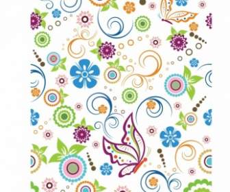 Floral And Butterfly Pattern