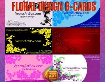 Cartões De B De Design Floral