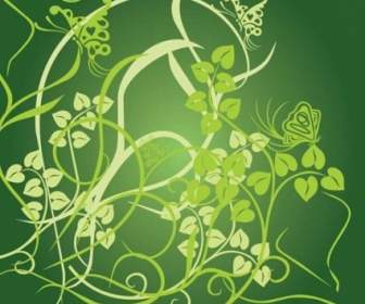 Vector Floral Fond Vert
