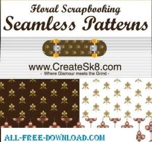 Floral Scrapbooking Seamless Patterns