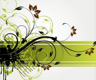 Floral Swirl Vector Background