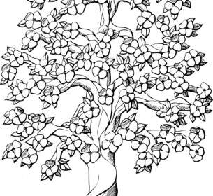 Floraison Clipart D'arbre