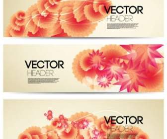 Vector De Banner De Flores