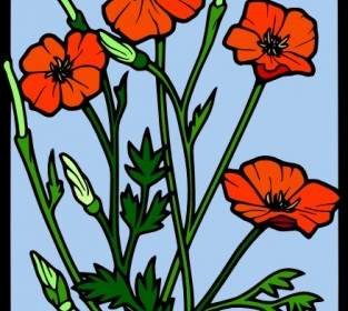 Flowers Drawing On Glass Clip Art