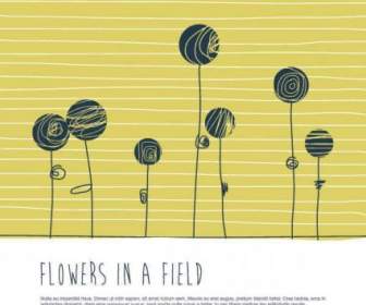 Flowers In A Field Vector Graphic