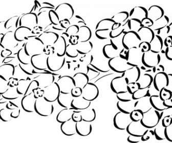 Flowers Outline Clip Art