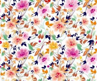 Flowers Seamless Pattern Element Vector Background