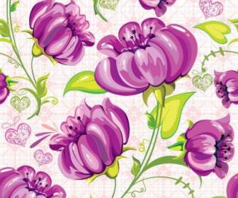 Flowers Seamless Vector Background