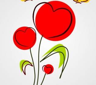 Blumen Mit Herz ClipArt