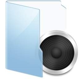 folder blue audio