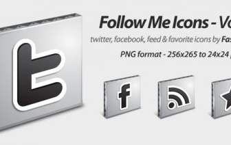 Follow Me Icons Vol Icons Pack