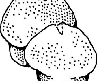 食品植物 Linearts 酥餅的剪貼畫