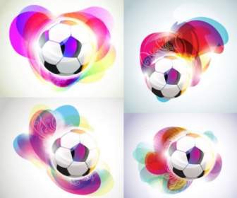 Fußball-Hintergrund Mit Der Sinfonie Des Vektors Trend