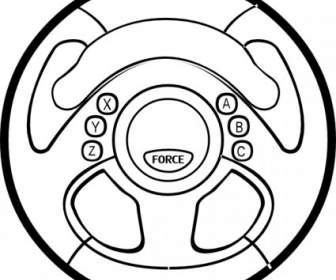 Force Feedback Wheel Clip Art