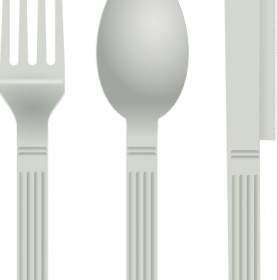 叉子和勺子的剪貼畫