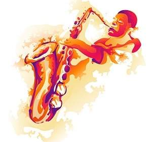 Ehemalige Saxophon Spieler Vektor