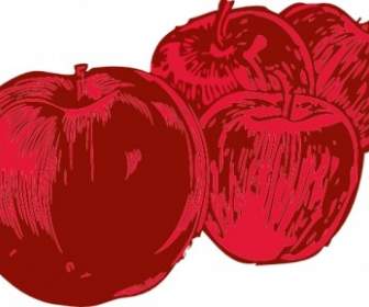 Four Apples Clip Art