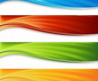 Four Colorful Banners Vector Graphic