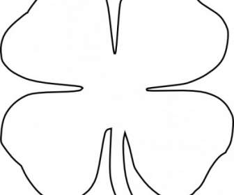 Four Leaf Clover Vector Clip Art