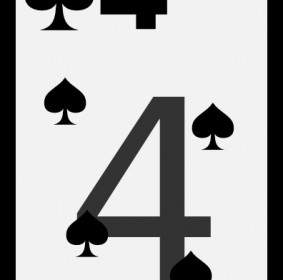 Four Of Spades Clip Art