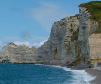 フランスの崖の岩