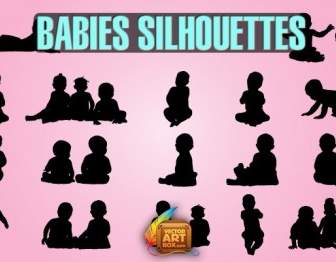 Free Babies Silhouettes