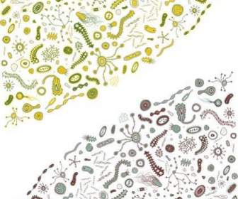 Illustration Vectorielle Bactéries Libres