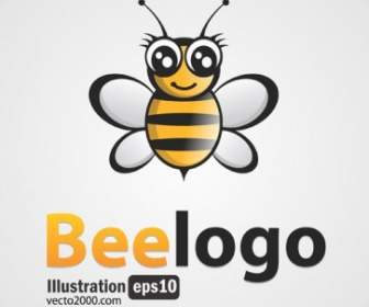 Free Bee Logo Black Gold