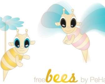 Free Bees Vector Characters