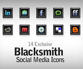 Free Blacksmith Social Media Icons Psd